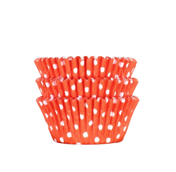 Bulk Orange Cupcake Liners: Polka Dot | www.sprinklebeesweet.com