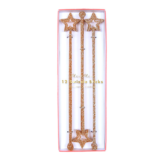 Gold Star Drink Stirrers | www.sprinklebeesweet.com