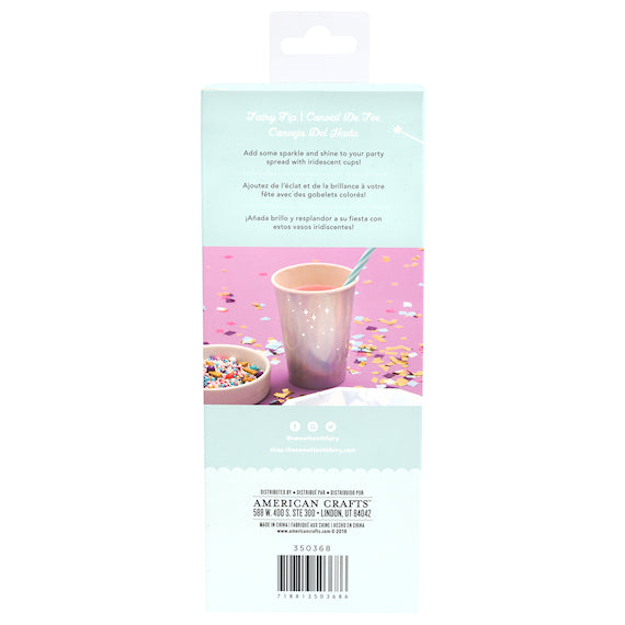Sweet Tooth Fairy Party Cups: Iridescent Shimmer | www.sprinklebeesweet.com