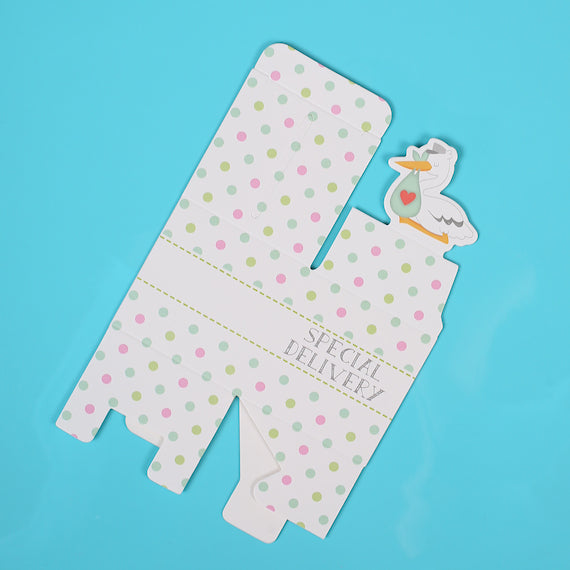 Small Favor Boxes: Stork | www.sprinklebeesweet.com