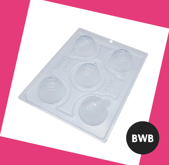 BWB 3 Part Mold: 10051 Striped Christmas Ball | www.sprinklebeesweet.com