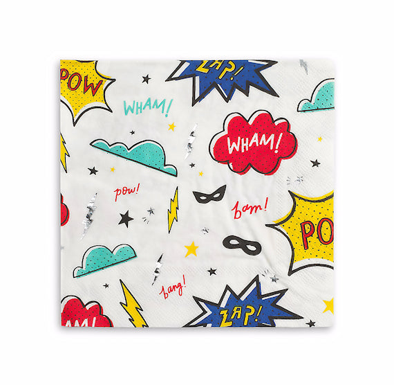 Superhero Napkins | www.sprinklebeesweet.com