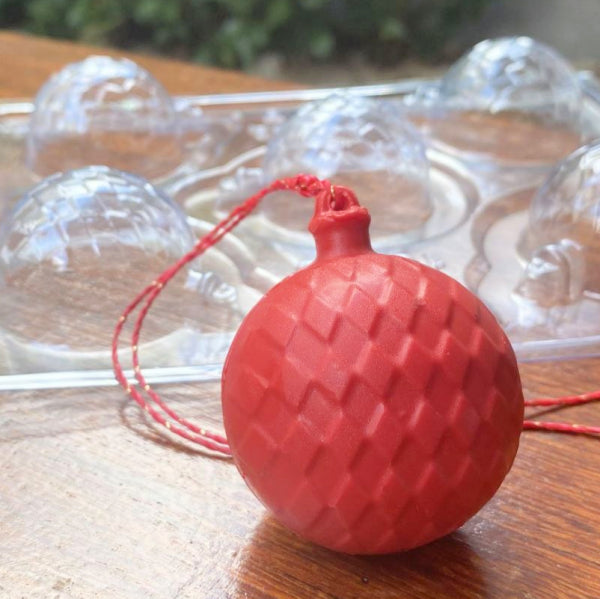 BWB 3 Part Mold: 10050 Diamond Christmas Ball | www.sprinklebeesweet.com