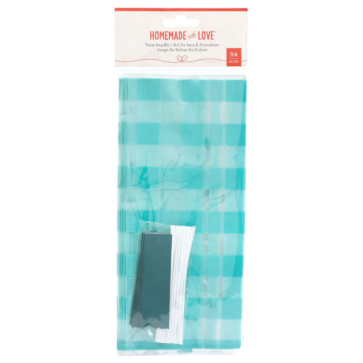 Picnic Check Treat Bags Kit: Aqua | www.sprinklebeesweet.com