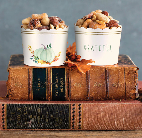 Fall Baking Cups: Grateful Pumpkin | www.sprinklebeesweet.com