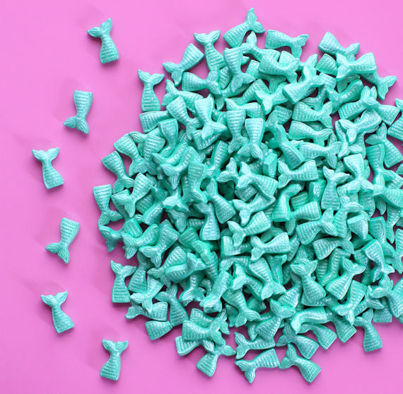 Mermaid Tail Candy Sprinkles: Teal | www.sprinklebeesweet.com