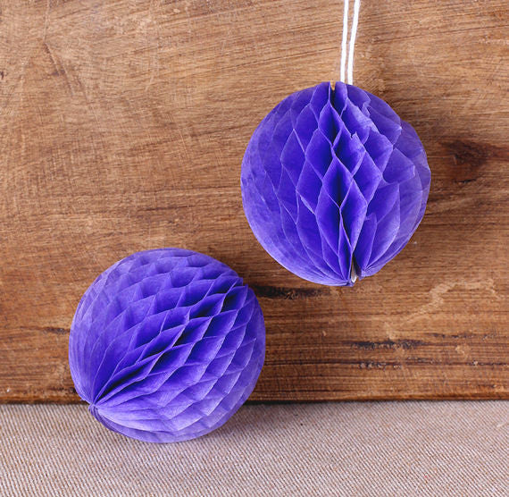 Grape Purple Honeycomb Tissue Balls: 2" | www.sprinklebeesweet.com