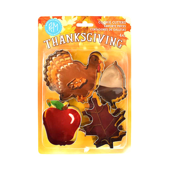 Thanksgiving Cookie Cutter Set: 4 Piece | www.sprinklebeesweet.com