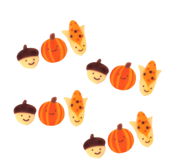 Fall Sugar Toppers: Thanksgiving Cuties | www.sprinklebeesweet.com