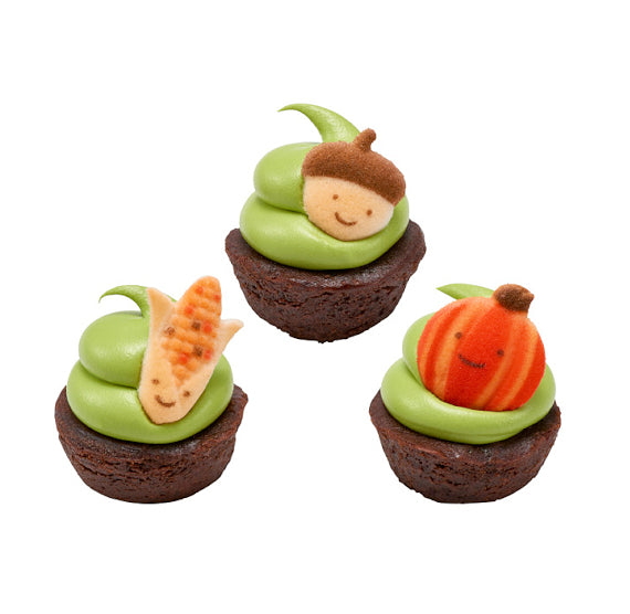 Fall Sugar Toppers: Thanksgiving Cuties | www.sprinklebeesweet.com