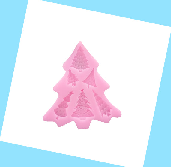 Christmas Trees Fondant Mold | www.sprinklebeesweet.com