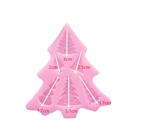 Christmas Trees Fondant Mold | www.sprinklebeesweet.com