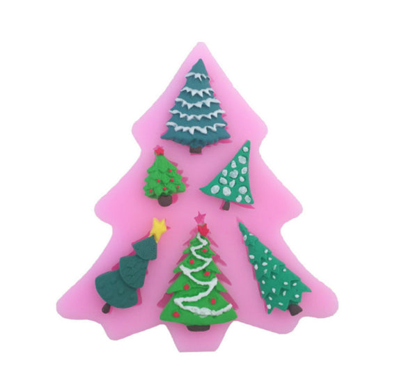 Christmas Trees Fondant Mold | www.sprinklebeesweet.com