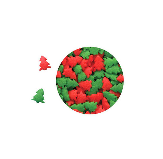 Christmas Tree Sprinkles: Red & Green | www.sprinklebeesweet.com