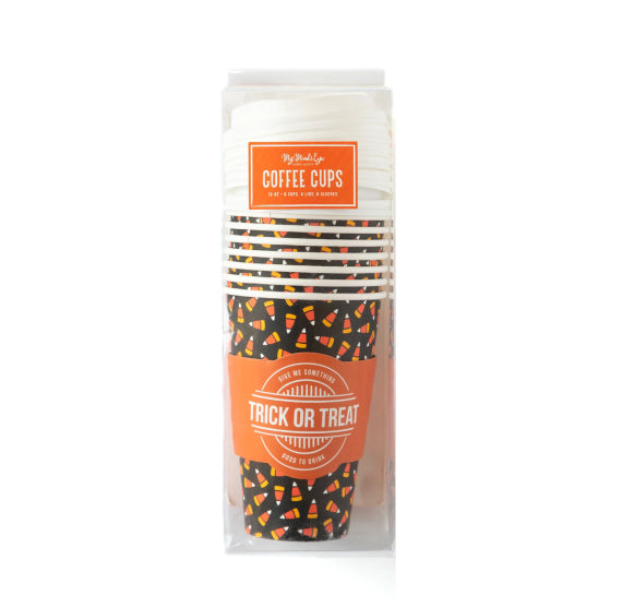 Halloween Coffee Cups: Candy Corn | www.sprinklebeesweet.com