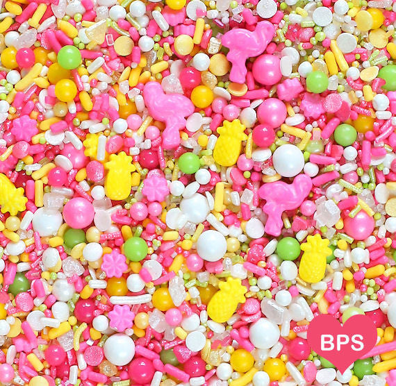 Sprinklefetti™ Tropical Flamingo Sprinkles Mix | www.sprinklebeesweet.com