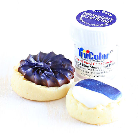 TruColor Midnight Blue Shine Food Paint Powder | www.sprinklebeesweet.com