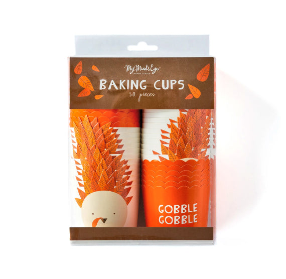 Thanksgiving Baking Cups: Gobble | www.sprinklebeesweet.com