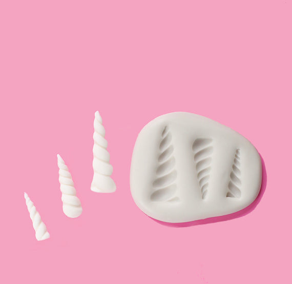 Unicorn Horn Fondant Mold | www.sprinklebeesweet.com