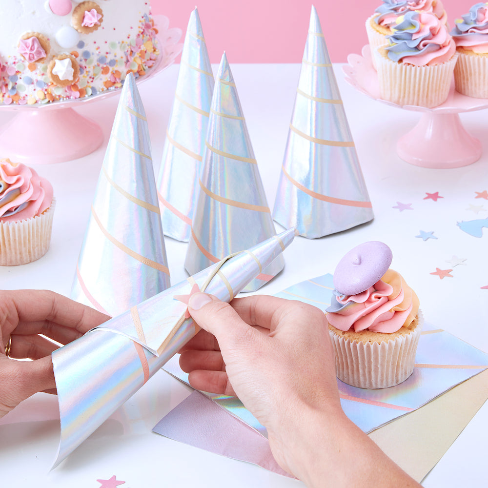 Unicorn Horn Napkins | www.sprinklebeesweet.com