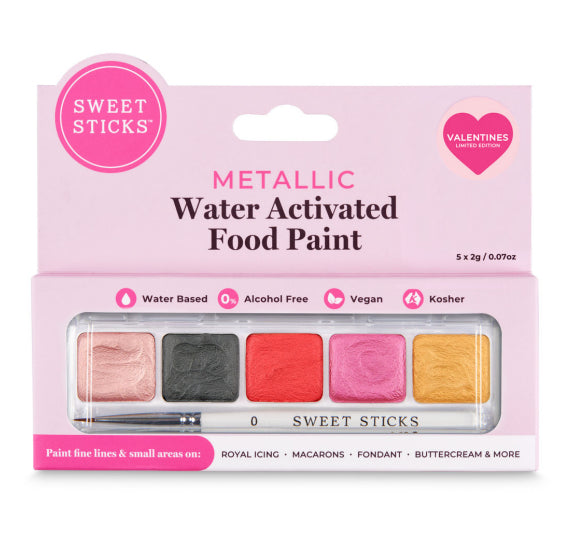 Mini Edible Art Paint Palette: Valentine's Day | www.sprinklebeesweet.com