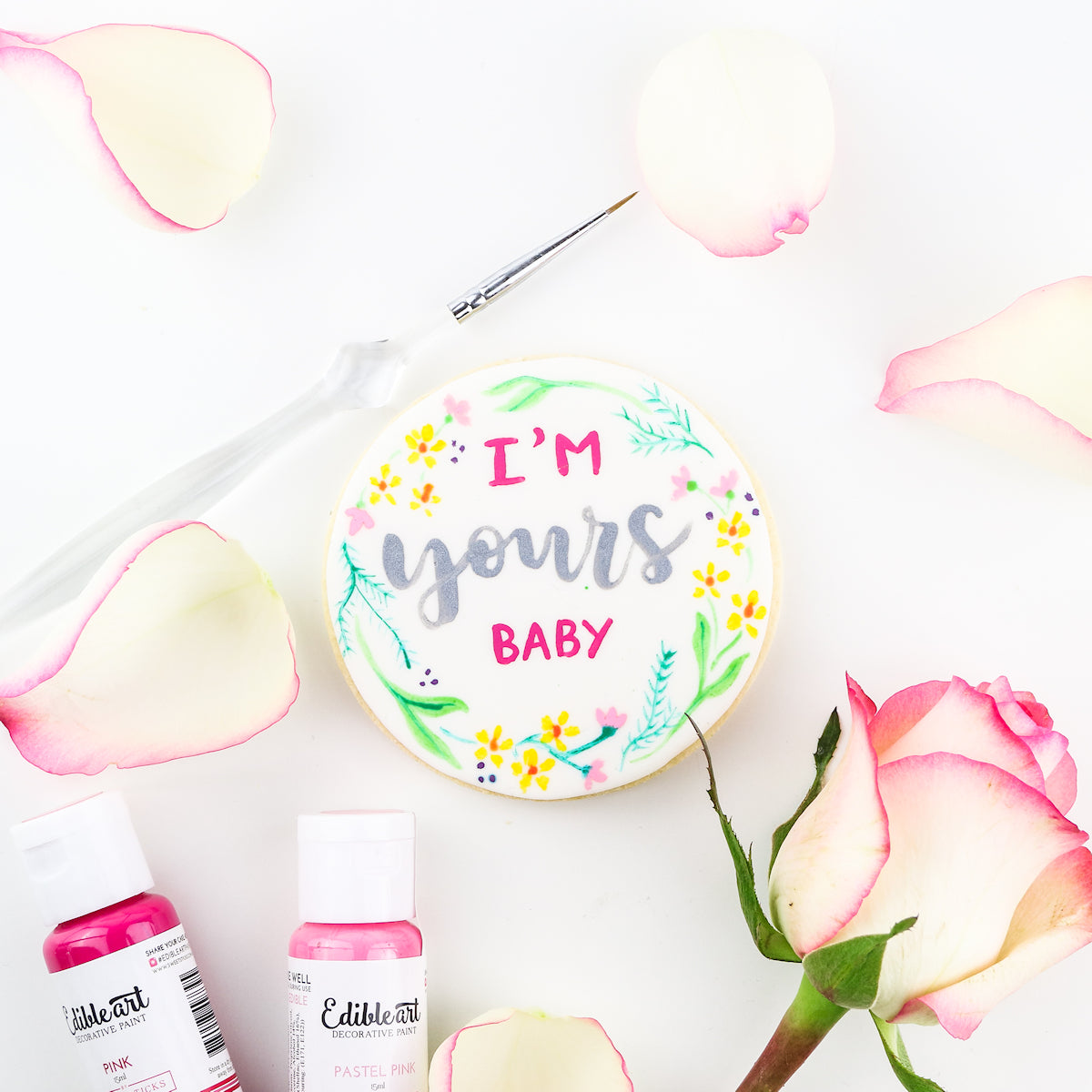 Pastel Yellow Edible Art Paint | www.sprinklebeesweet.com