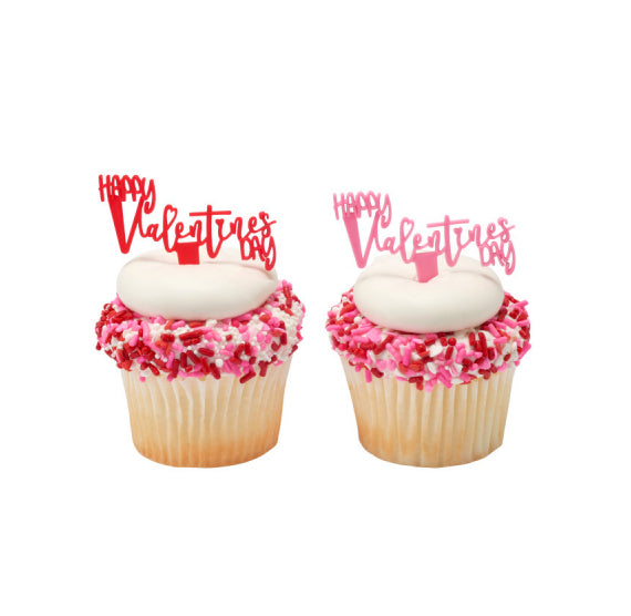 Happy Valentine's Day Cupcake Picks | www.sprinklebeesweet.com