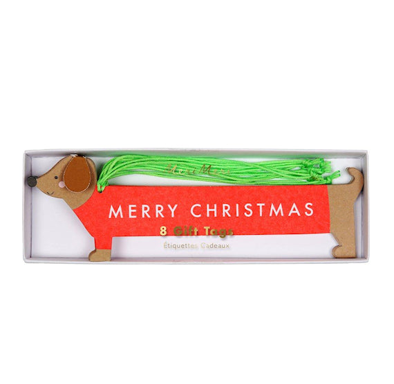 Christmas Gift Tags: Sausage Dog | www.sprinklebeesweet.com