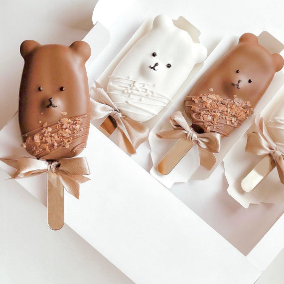 White Cakesicle Box Set: 3 or 4 Cavity | www.sprinklebeesweet.com
