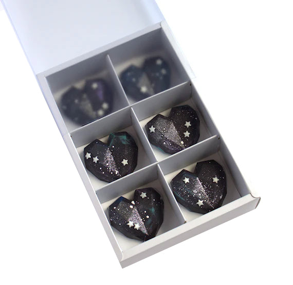 White Cake Gem Boxes: 6 Cell | www.sprinklebeesweet.com