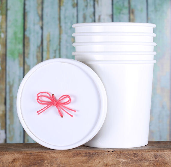 White Ice Cream Cartons: 16 oz | www.sprinklebeesweet.com
