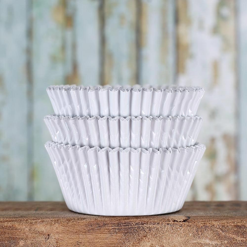 Bulk Cupcake Liners: White Foil | www.sprinklebeesweet.com