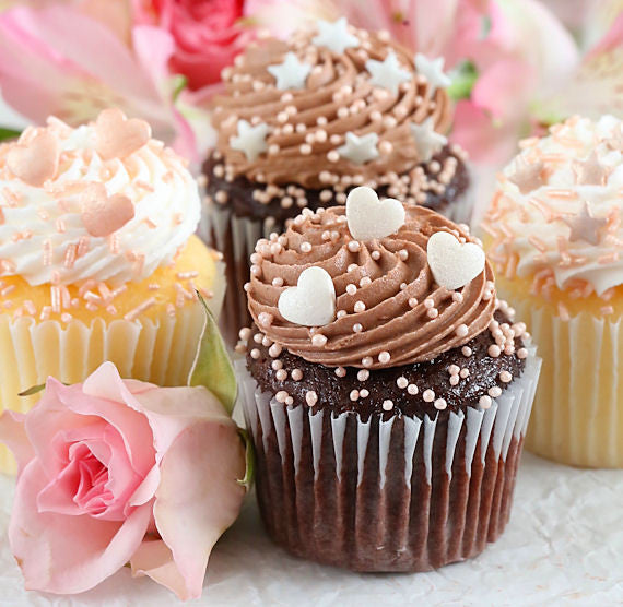 Shimmer White Heart Sprinkles | www.sprinklebeesweet.com