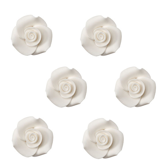 Edible White Fondant Roses: 1" | www.sprinklebeesweet.com