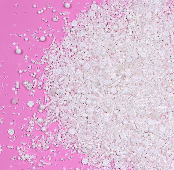 Sprinklefetti™ Wedding White Sprinkle Mix | www.sprinklebeesweet.com