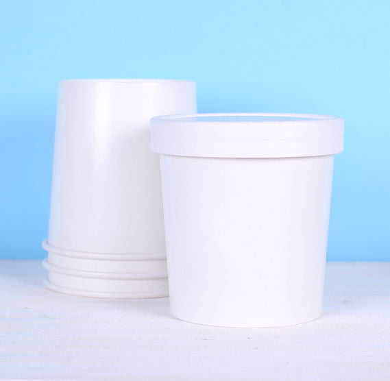 White Ice Cream Cartons: 16 oz | www.sprinklebeesweet.com