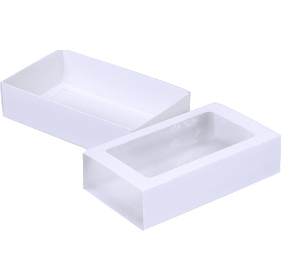 White Treat Box Set with Window | www.sprinklebeesweet.com