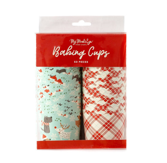 Christmas Baking Cups: Pups + Plaid | www.sprinklebeesweet.com