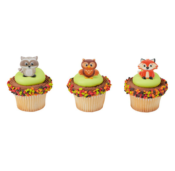 Woodland Cupcake Topper Rings | www.sprinklebeesweet.com