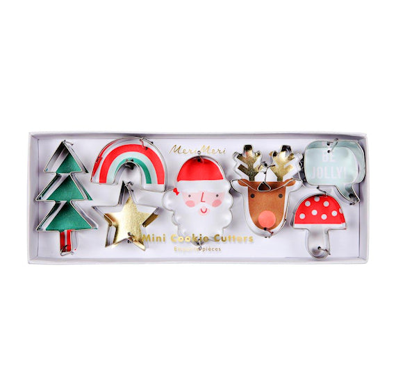 Mini Christmas Cookie Cutters Set by Meri Meri | www.sprinklebeesweet.com