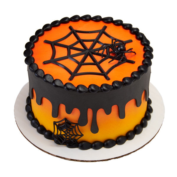 Halloween Cake Toppers: Spider and Web | www.sprinklebeesweet.com