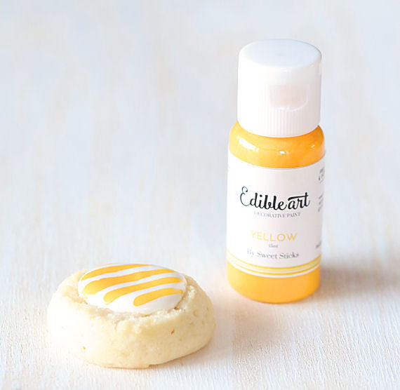 Yellow Edible Art Paint | www.sprinklebeesweet.com