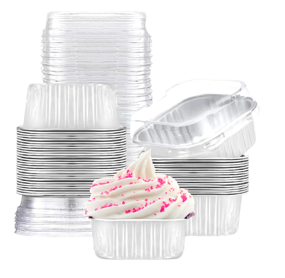 Square Snack Cake Pans with Lids: White - LAST SET OF 80 | www.sprinklebeesweet.com