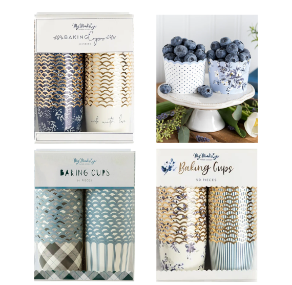 MME Baking Cup Bakers Bundle 10 Pack: Blue & Sage | www.sprinklebeesweet.com