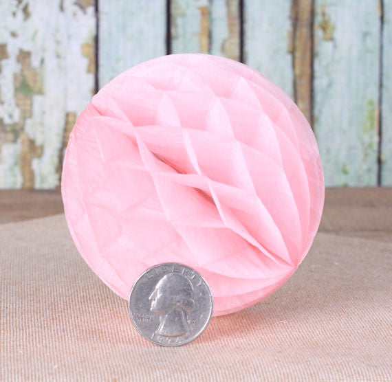 Baby Pink Honeycomb Tissue Balls: 3" | www.sprinklebeesweet.com