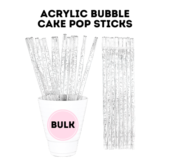 Bulk Clear Cake Pop Sticks: Champagne Bubble - 6" or 8" | www.sprinklebeesweet.com