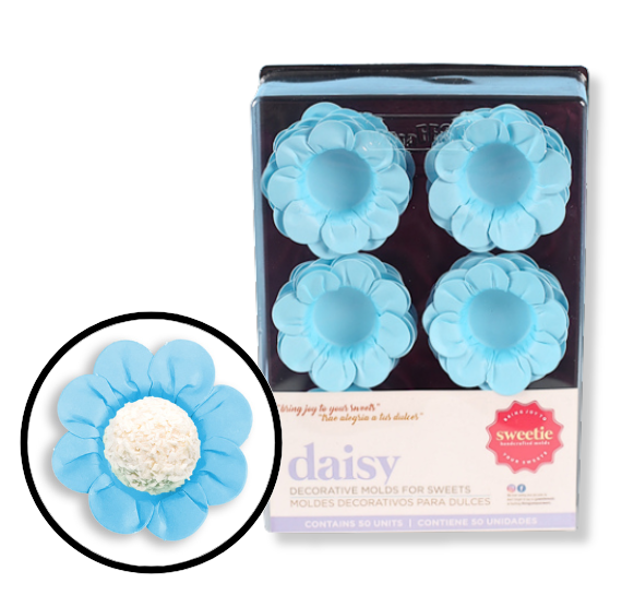 Daisy Flower Candy Cups: Light Blue | www.sprinklebeesweet.com