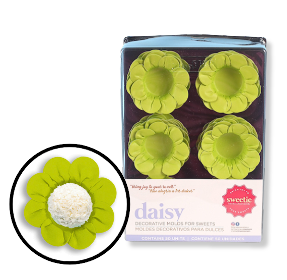 Daisy Flower Candy Cups: Lime Green | www.sprinklebeesweet.com