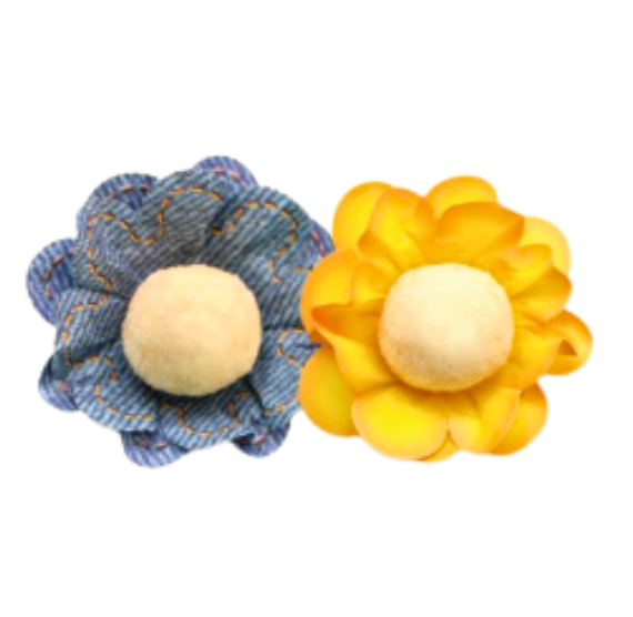 Blossom Flower Candy Cups: Blue Jeans & Yellow