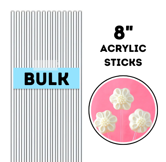 Bulk Clear Cake Pop Sticks: 6" or 8" | www.sprinklebeesweet.com